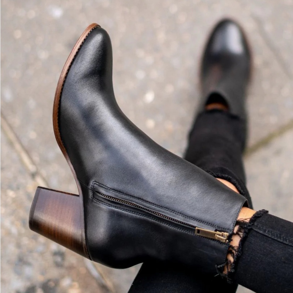 Thursday Boot Company Black Leather Heeled Boots